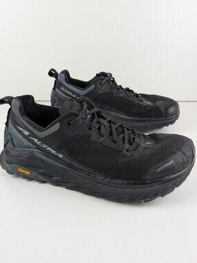 Altra Olympus 4 Shoes Men's Size 9 Trail Running Black/Gaiter Trap Vibram.